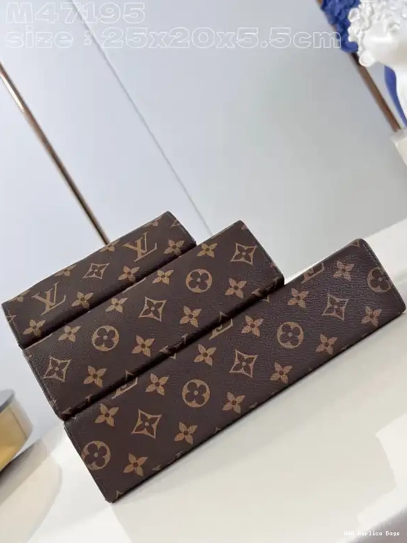 Aaa replica bags Toilet VUITTON LOUIS Trio Pouch-25*20*5.5cm 0604